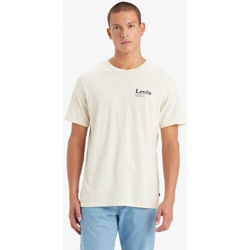 tekstylia Męskie T-shirty z krótkim rękawem Levi's 22491 1493 GRAPHIC CREWNECK TEE Beżowy