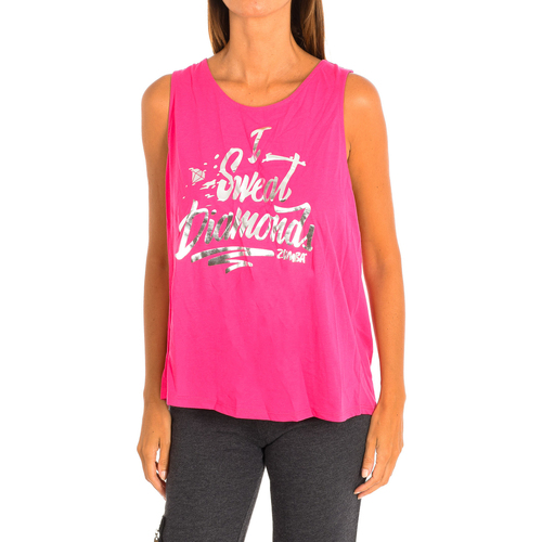 tekstylia Damskie T-shirty z krótkim rękawem Zumba Z1T01437-ROSA Różowy