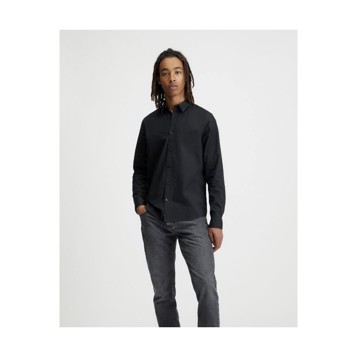 tekstylia Męskie Koszule z długim rękawem Calvin Klein Jeans J30J324614BEH Czarny