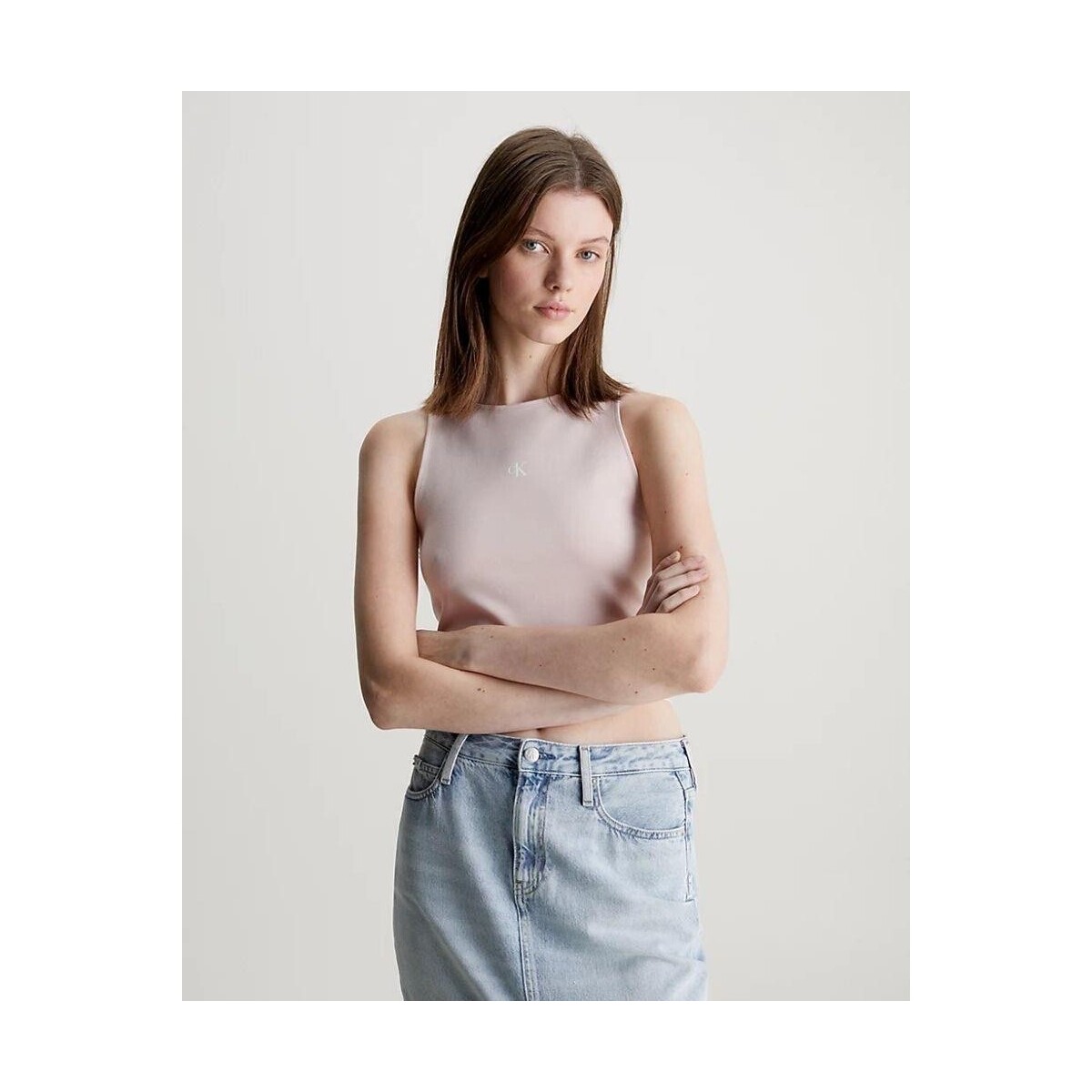 tekstylia Damskie T-shirty i Koszulki polo Calvin Klein Jeans J20J223107TF6 Różowy