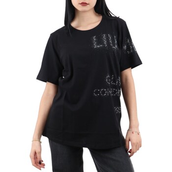 tekstylia Damskie Koszulki polo z długim rękawem Liu Jo TA4138JS923 Czarny