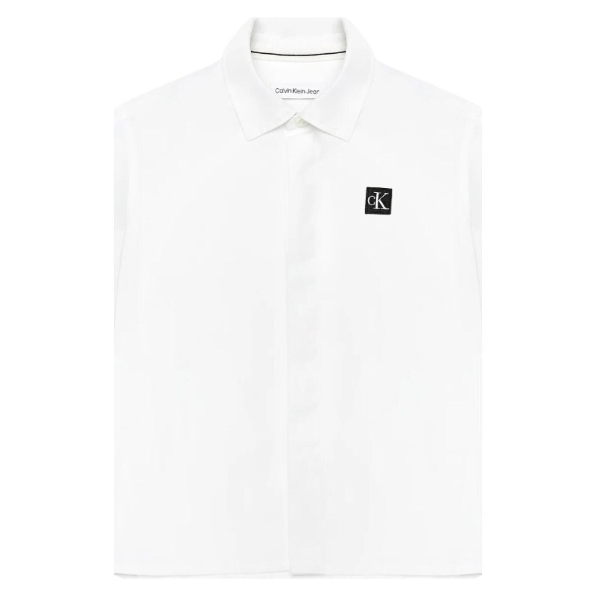 tekstylia Chłopiec Koszule z długim rękawem Calvin Klein Jeans IB0IB01962 Biały