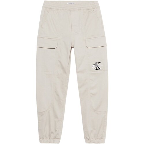 tekstylia Chłopiec Spodnie z pięcioma kieszeniami Calvin Klein Jeans IB0IB01675 Beżowy
