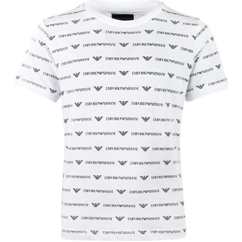 tekstylia Damskie Jeansy 3/4 & 7/8 Emporio Armani T-Shirt Stampa Logo All Over 3G4T69 