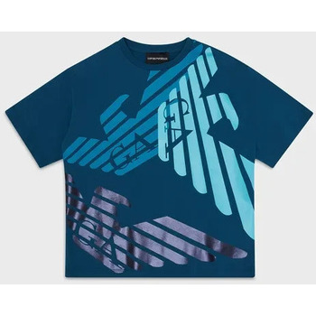 tekstylia Damskie T-shirty i Koszulki polo Armani jeans EMPORIO ARMANI T-SHIRT OVER CON MAXI AQUILE Art. 6L4TJ3 