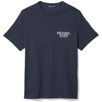 tekstylia Męskie T-shirty z krótkim rękawem MICHAEL Michael Kors CR451VPFV4 SS MODERN LOGO TEE Niebieski