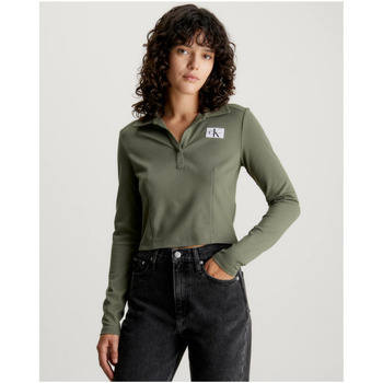 tekstylia Damskie T-shirty i Koszulki polo Calvin Klein Jeans J20J222556 Zielony
