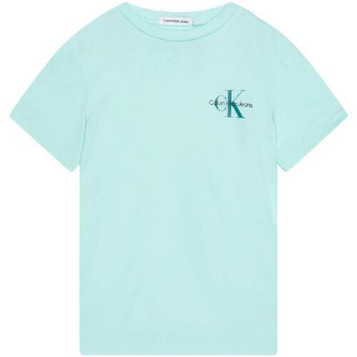 tekstylia Chłopiec T-shirty z krótkim rękawem Calvin Klein Jeans  Niebieski