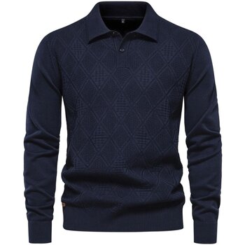 tekstylia Męskie Swetry Atom Y842 Niebieski