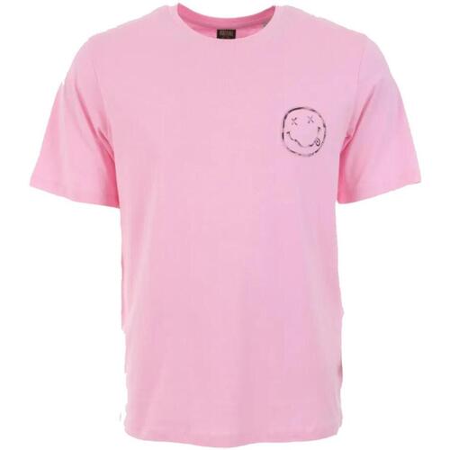 tekstylia Męskie T-shirty z krótkim rękawem Jack & Jones  Różowy