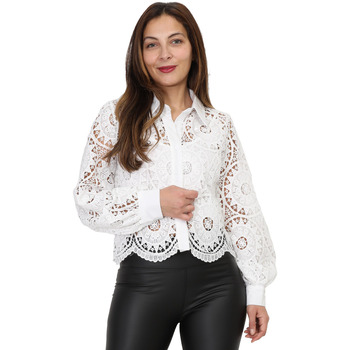 tekstylia Damskie Koszule La Modeuse 69713_P162249 Biały