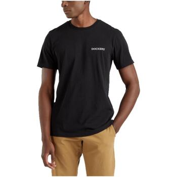tekstylia Męskie T-shirty z krótkim rękawem Dockers  Czarny