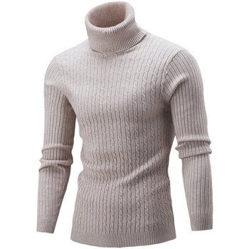 tekstylia Męskie Swetry Delie XZ302B-1-M012P15 Beżowy