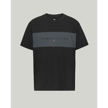 tekstylia Męskie T-shirty z krótkim rękawem Tommy Hilfiger DM0DM18269BDS Czarny