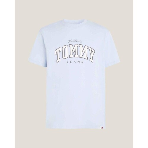 tekstylia Męskie T-shirty z krótkim rękawem Tommy Hilfiger DM0DM18287C1O Niebieski