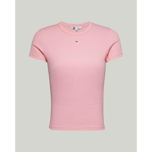 tekstylia Damskie T-shirty i Koszulki polo Tommy Hilfiger DW0DW17383THA Różowy