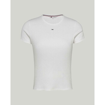 tekstylia Damskie T-shirty i Koszulki polo Tommy Hilfiger DW0DW17383 Biały