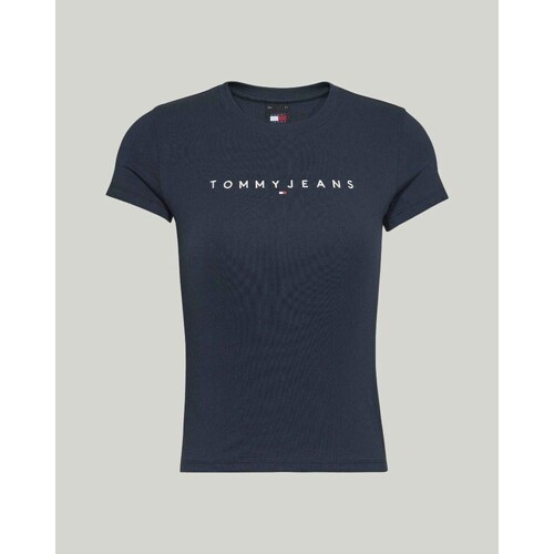 tekstylia Damskie T-shirty i Koszulki polo Tommy Hilfiger DW0DW17361C1G Niebieski