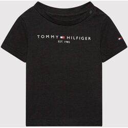 tekstylia Dziecko T-shirty z krótkim rękawem Tommy Hilfiger KN0KN01487 Czarny