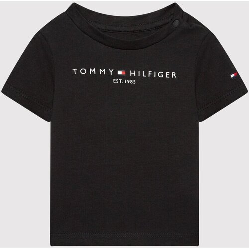 tekstylia Dziecko T-shirty z krótkim rękawem Tommy Hilfiger KN0KN01487 Czarny
