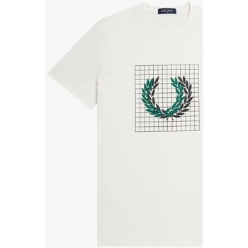 tekstylia Męskie T-shirty z krótkim rękawem Fred Perry M6549 Biały