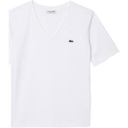 tekstylia Damskie T-shirty z krótkim rękawem Lacoste  Biały