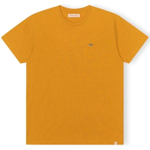 tekstylia Męskie T-shirty i Koszulki polo Revolution T-Shirt Regular 1340 SHA - Orange/Melange Pomarańczowy