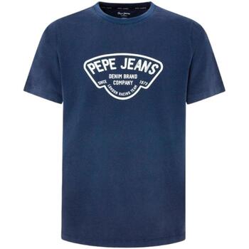 tekstylia Męskie T-shirty z krótkim rękawem Pepe jeans  Niebieski