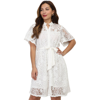 tekstylia Damskie Sukienki La Modeuse 69825_P162451 Biały