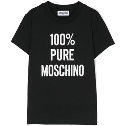tekstylia Chłopiec T-shirty z długim rękawem Moschino HNM04KLAA01 Czarny