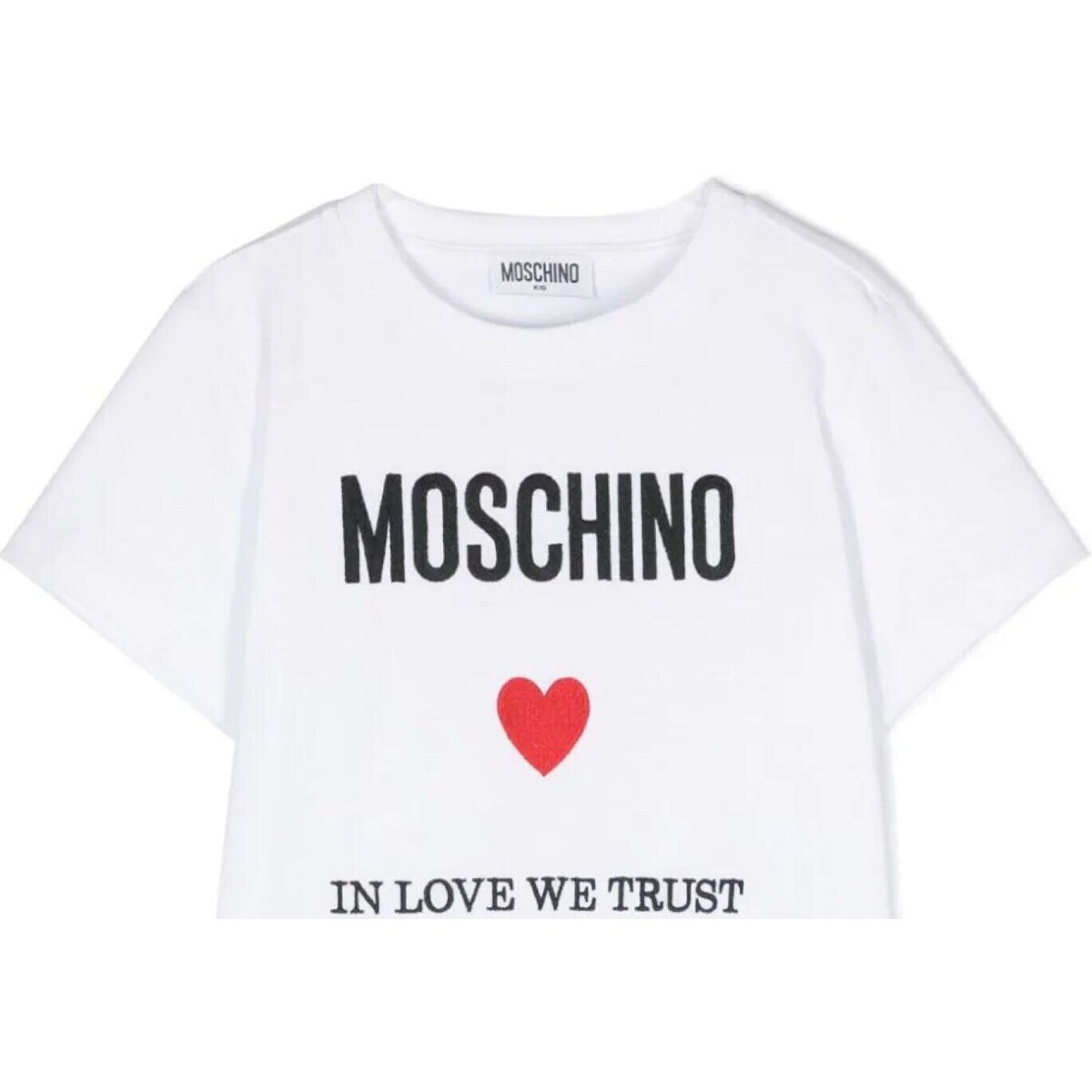 tekstylia Chłopiec T-shirty z długim rękawem Moschino HOM04KLAA22 Biały