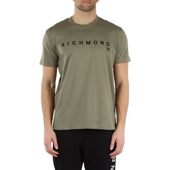 tekstylia Męskie Koszulki polo z długim rękawem John Richmond UMP24004TS Zielony