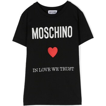 tekstylia Chłopiec T-shirty z długim rękawem Moschino HOM04KLAA22 Czarny