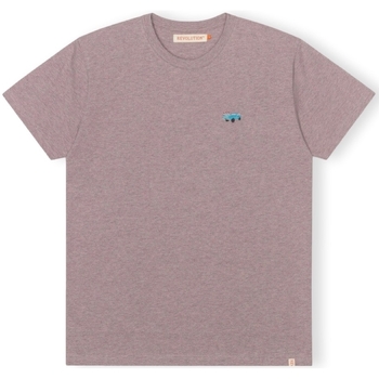 tekstylia Męskie T-shirty i Koszulki polo Revolution T-Shirt Regular 1342 PIC - Purple Melange Fioletowy