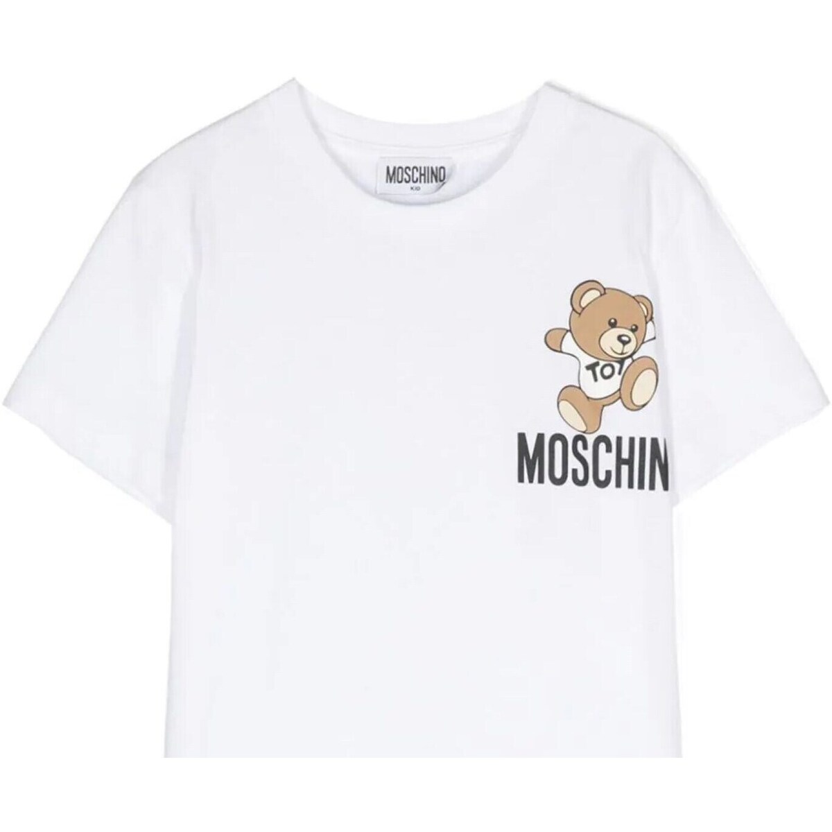 tekstylia Chłopiec T-shirty z długim rękawem Moschino HUM04KLAA02 Biały