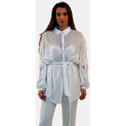 tekstylia Damskie Koszule Fracomina FR24ST6024W69401 Biały