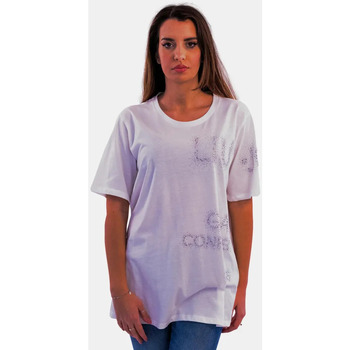 tekstylia Damskie T-shirty i Koszulki polo Liu Jo TA4138-JS923 Ivory