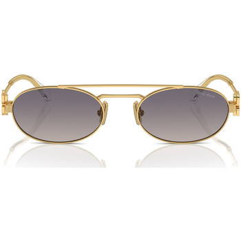 Zegarki & Biżuteria  Damskie okulary przeciwsłoneczne Miu Miu Occhiali da Sole Miu Miu MU54ZS 5AK30C Złoty