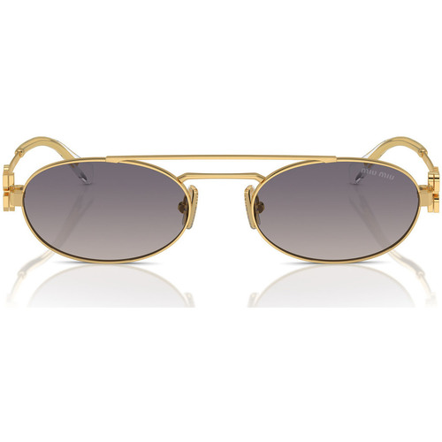 Zegarki & Biżuteria  Damskie okulary przeciwsłoneczne Miu Miu Occhiali da Sole Miu Miu MU54ZS 5AK30C Złoty