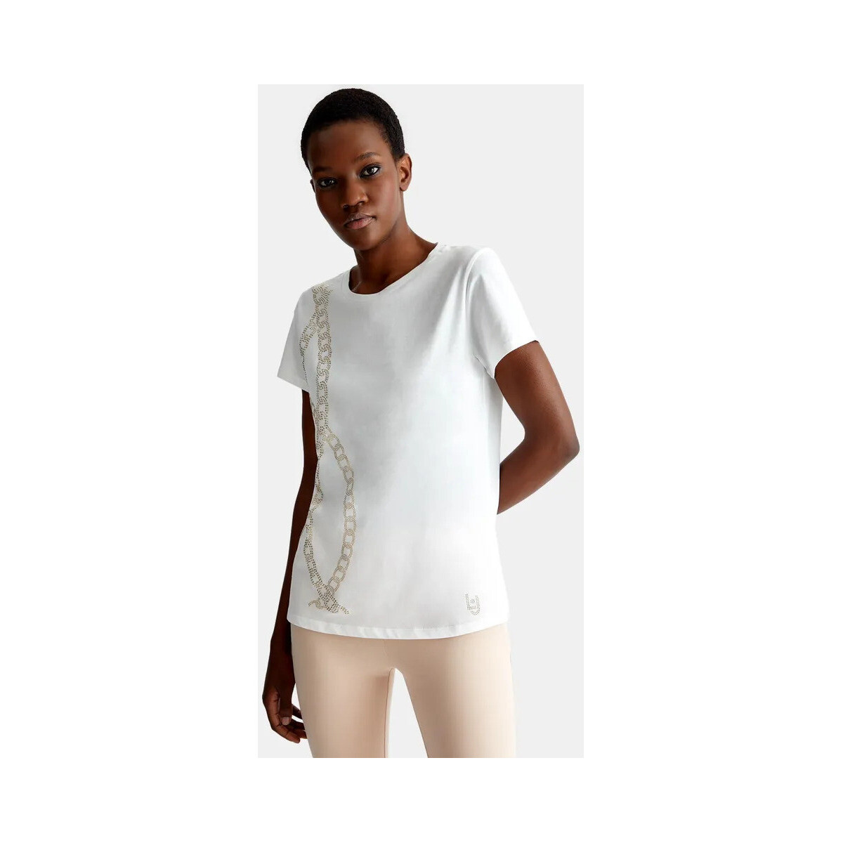 tekstylia Damskie T-shirty i Koszulki polo Liu Jo TA4197-J6040 Ivory