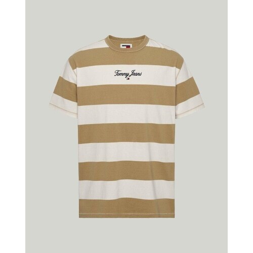 tekstylia Męskie T-shirty z krótkim rękawem Tommy Hilfiger DM0DM18655AB0 Brązowy