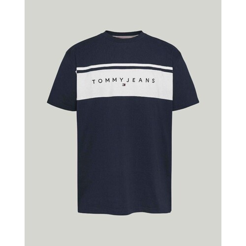 tekstylia Męskie T-shirty z krótkim rękawem Tommy Hilfiger DM0DM18658C1G Niebieski