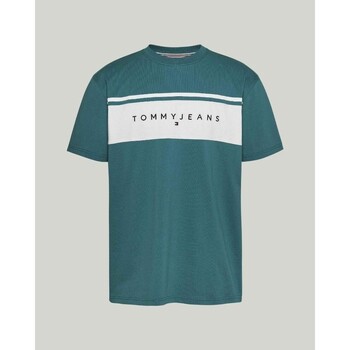 tekstylia Męskie T-shirty z krótkim rękawem Tommy Hilfiger DM0DM18658CT0 Zielony