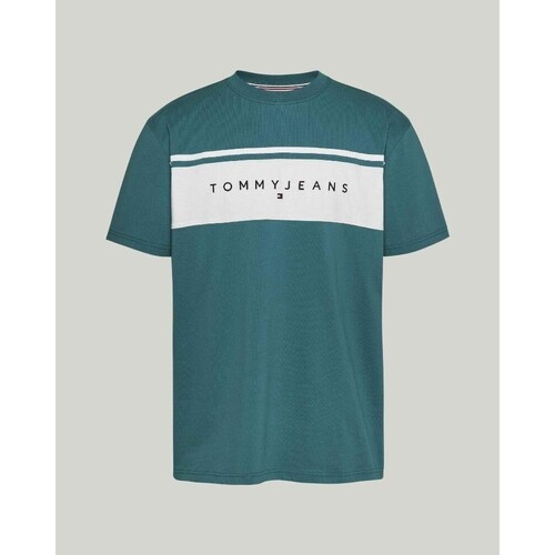 tekstylia Męskie T-shirty z krótkim rękawem Tommy Hilfiger DM0DM18658CT0 Zielony