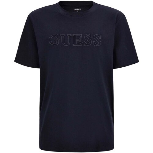tekstylia Męskie T-shirty z krótkim rękawem Guess Z2YI11 J1314 Niebieski