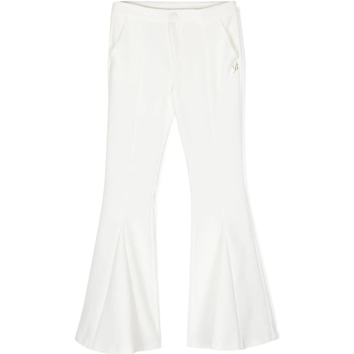 tekstylia Dziewczynka Spodnie z pięcioma kieszeniami Miss Blumarine IA4020T2200 Biały