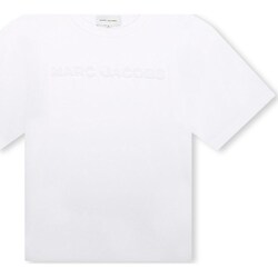 tekstylia Dziewczynka T-shirty z krótkim rękawem Marc Jacobs W60039 Biały