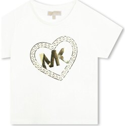 tekstylia Dziewczynka T-shirty z krótkim rękawem MICHAEL Michael Kors R30006 Biały