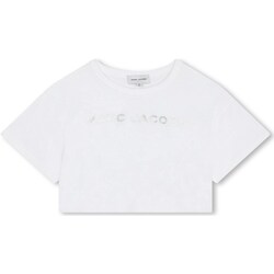 tekstylia Dziewczynka T-shirty z krótkim rękawem Marc Jacobs W60168 Biały