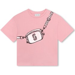 tekstylia Dziewczynka T-shirty z krótkim rękawem Marc Jacobs W60207 Różowy